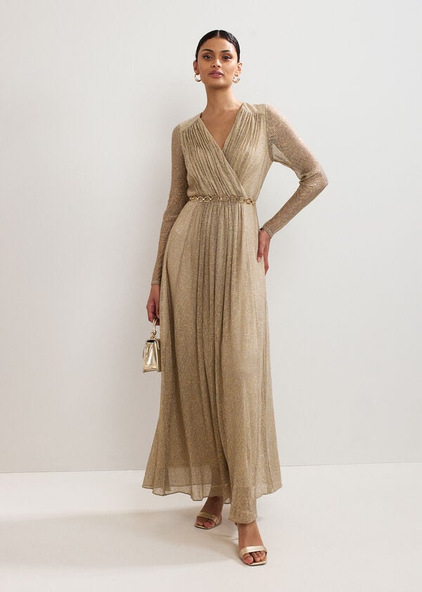 phase eight Masie Metallic Jersey Maxi Dress