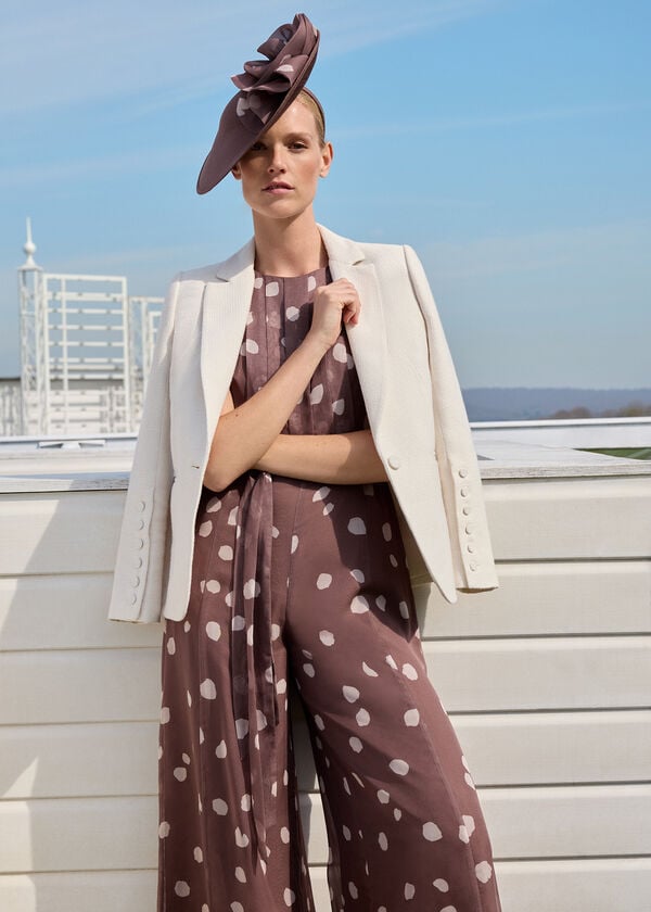 Phase Eight Maxine Spot Chiffon Jumpsuit