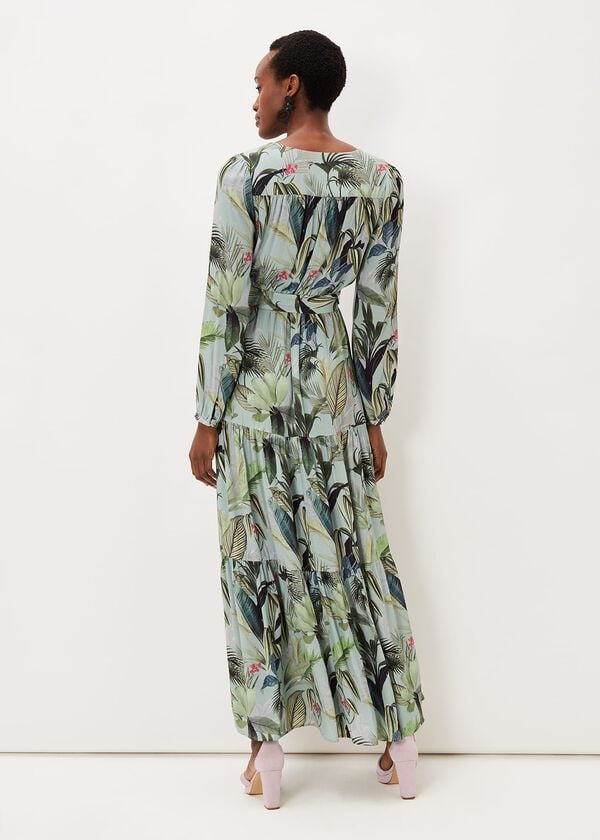 Phase Eight Maya Printed Tiered Maxi Dress