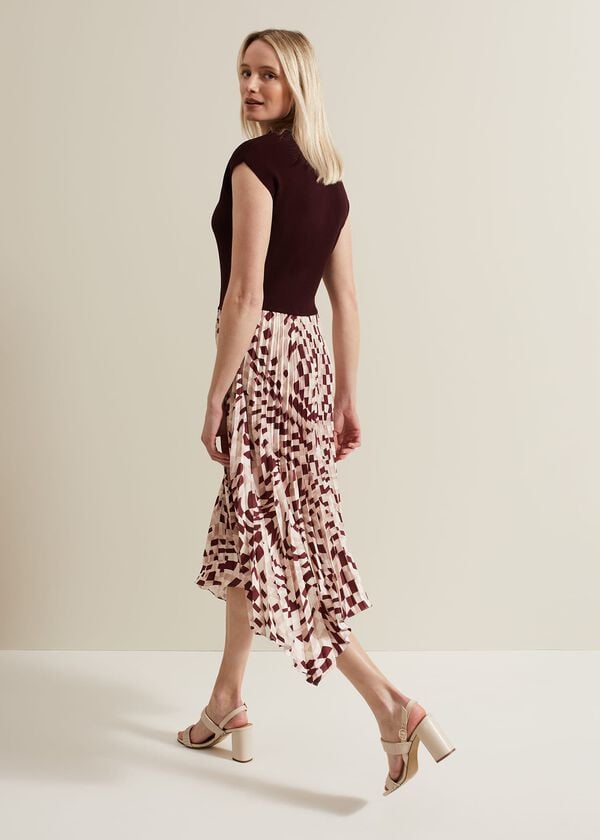 Phase Eight Maya Woven Hem Geo Dress