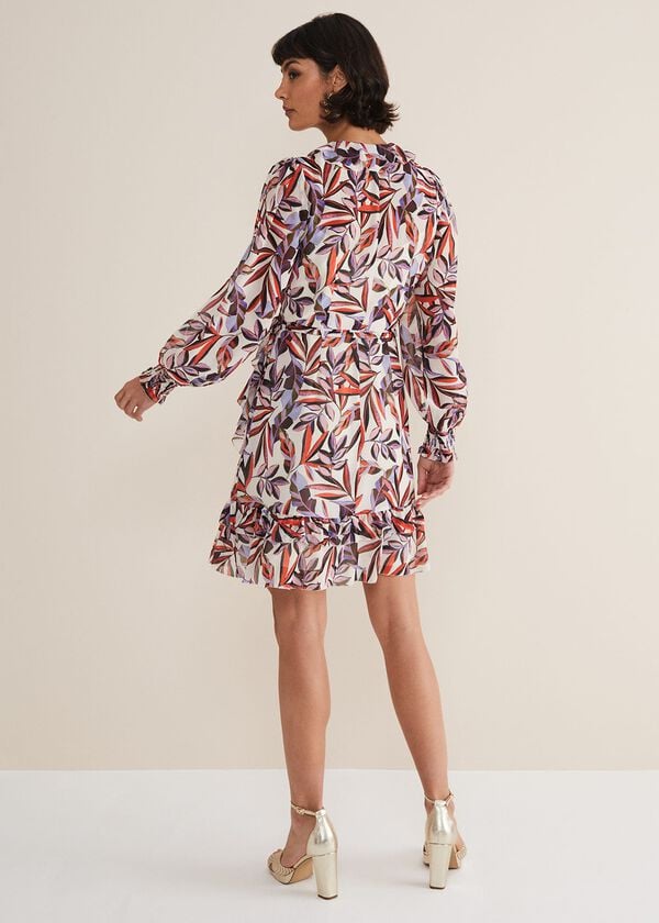 Phase Eight Melinda Leaf Print Mini Dress