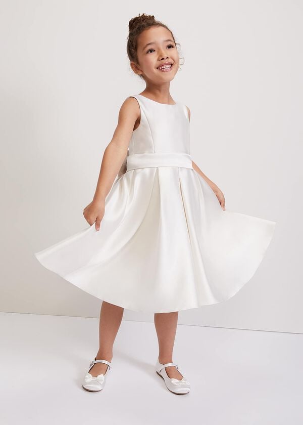 Phase Eight Melody Ivory Satin Dress