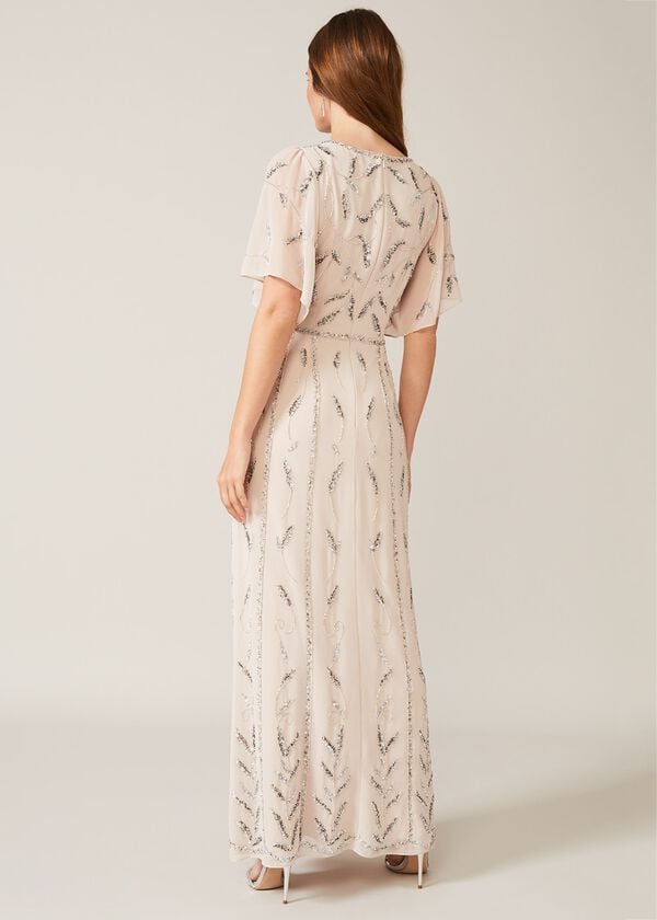 Phase Eight Meredith Embellished Leaf Dress