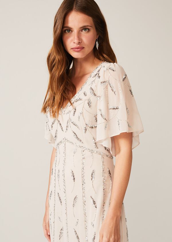Phase Eight Meredith Embellished Leaf Dress