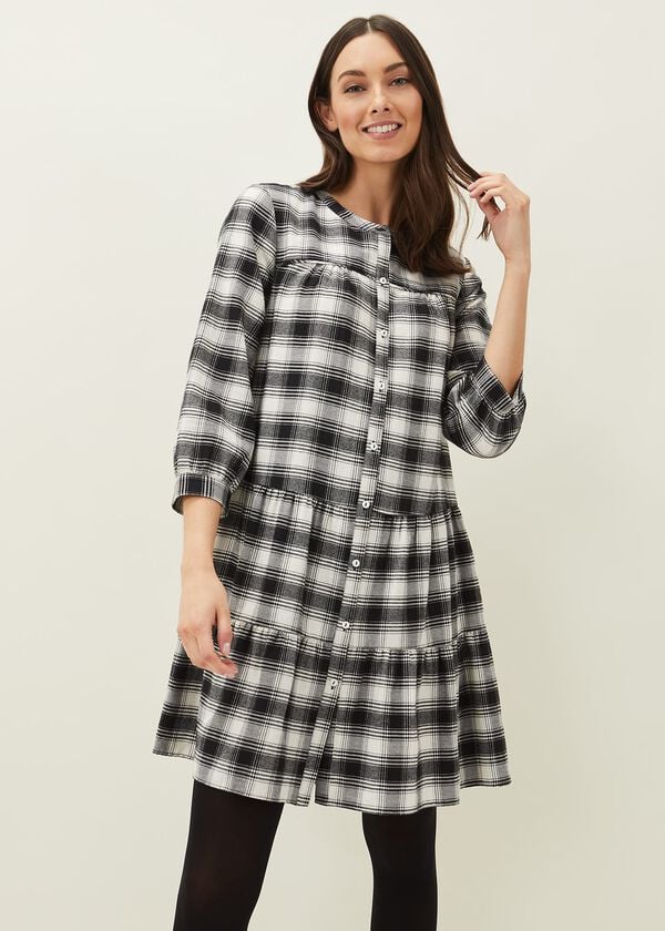phase eight Meriah Check Swing Dress