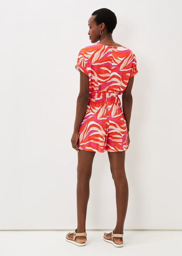 Phase Eight Meryl Jersey Wave Print Playsuit