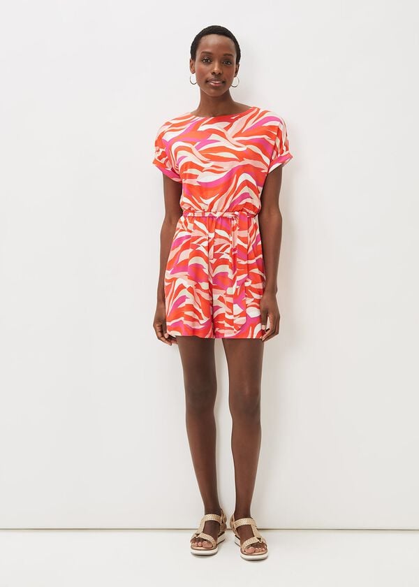 Phase Eight Meryl Jersey Wave Print Playsuit