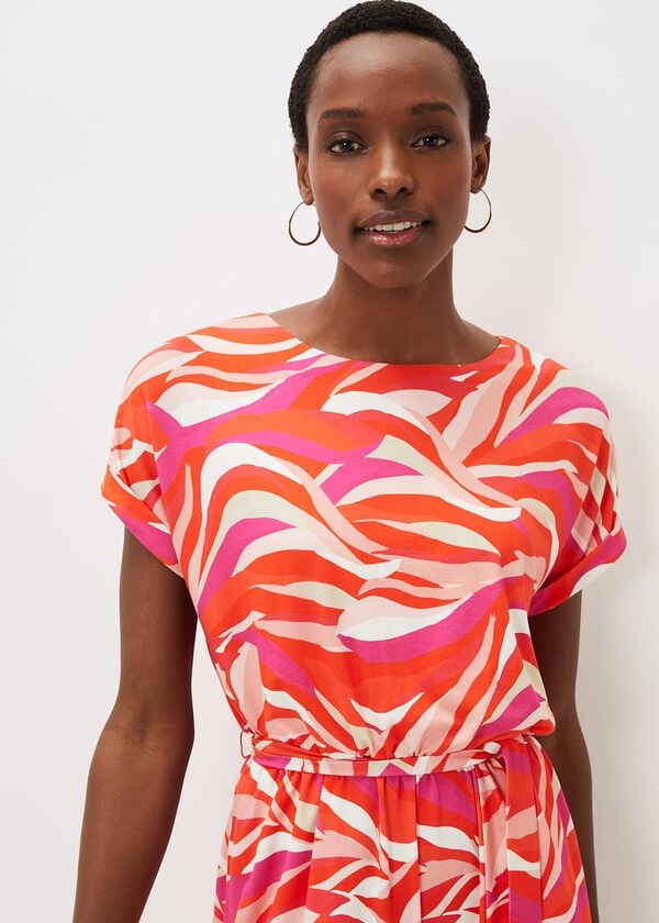 Phase Eight Meryl Jersey Wave Print Playsuit