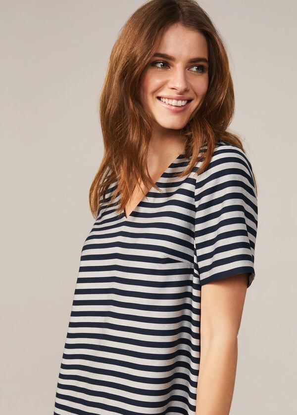 Phase Eight Milia Stripe Swing Dress