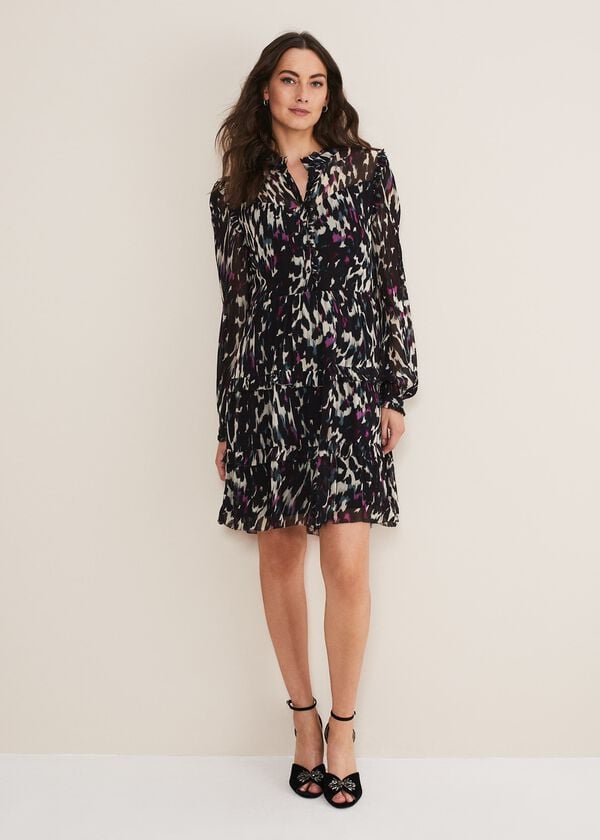 Phase Eight Millicent Print Tiered Dress