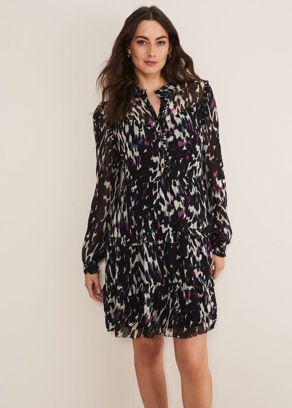phase eight Millicent Print Tiered Dress