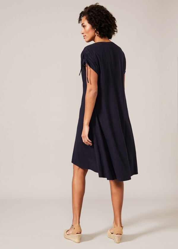 Phase Eight Mimoza Linen-Blend Swing Dress