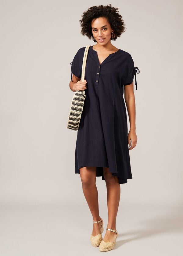 Phase Eight Mimoza Linen-Blend Swing Dress
