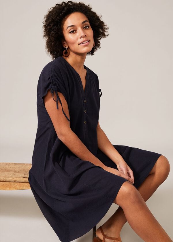 phase eight Mimoza Linen-Blend Swing Dress