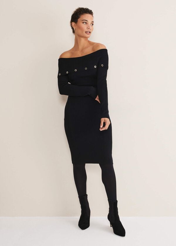Phase Eight Mirelle Bodycon Bardot Midi Dress