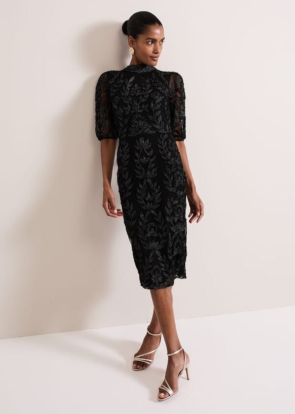 Phase Eight Misha Tapework Shimmer Dress