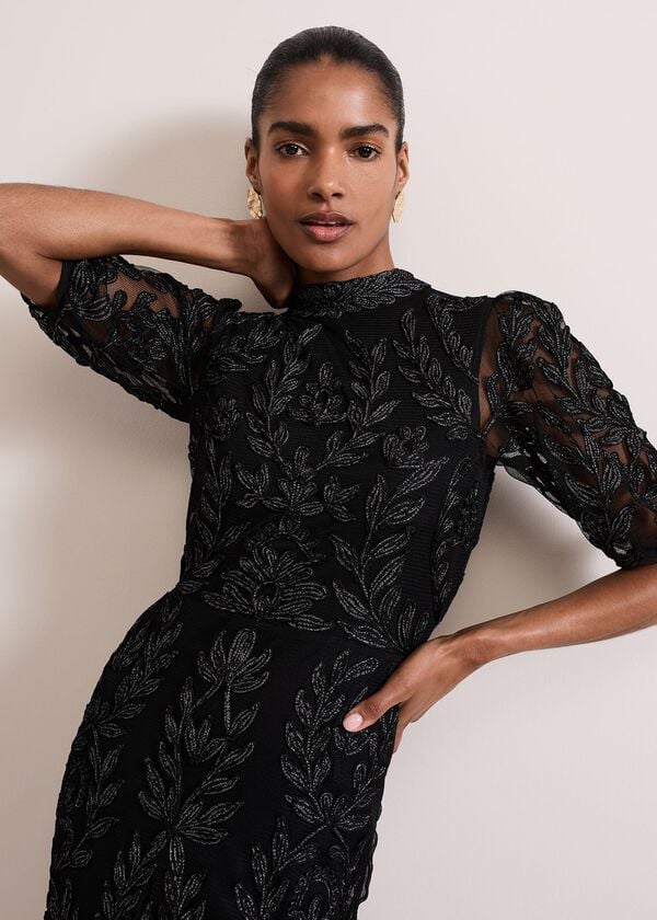 Phase Eight Misha Tapework Shimmer Dress