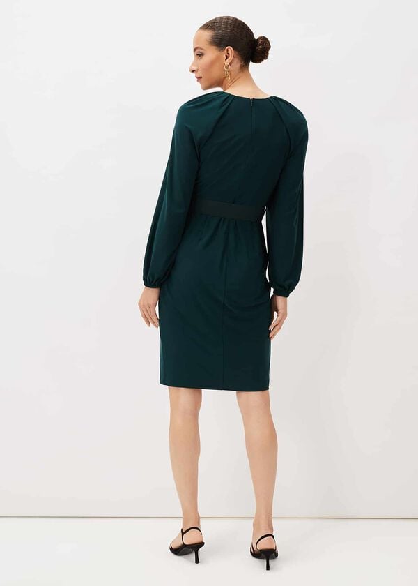 Phase Eight Mya Ruched Belted Jersey Dress