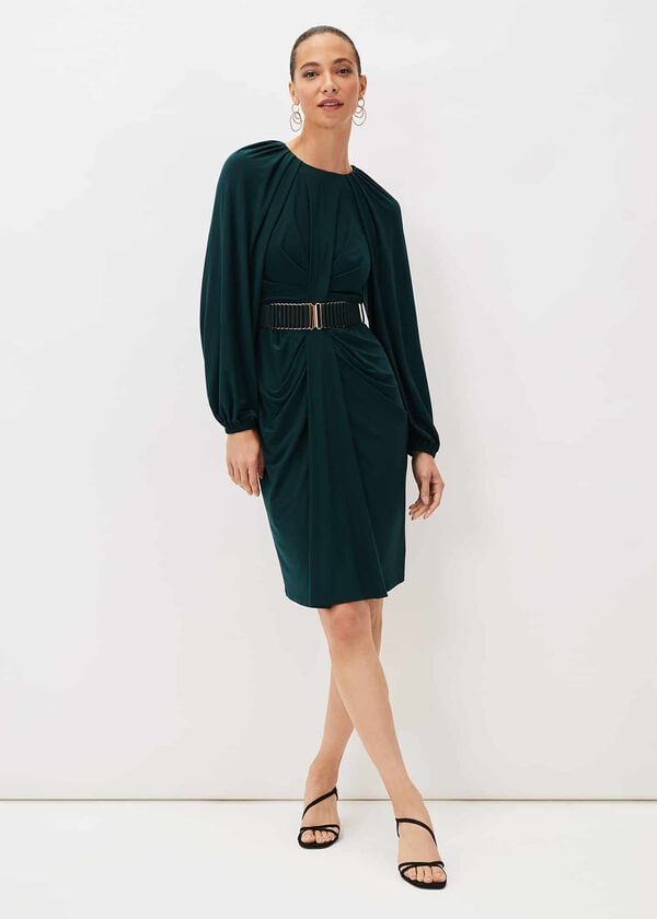 Phase Eight Mya Ruched Belted Jersey Dress