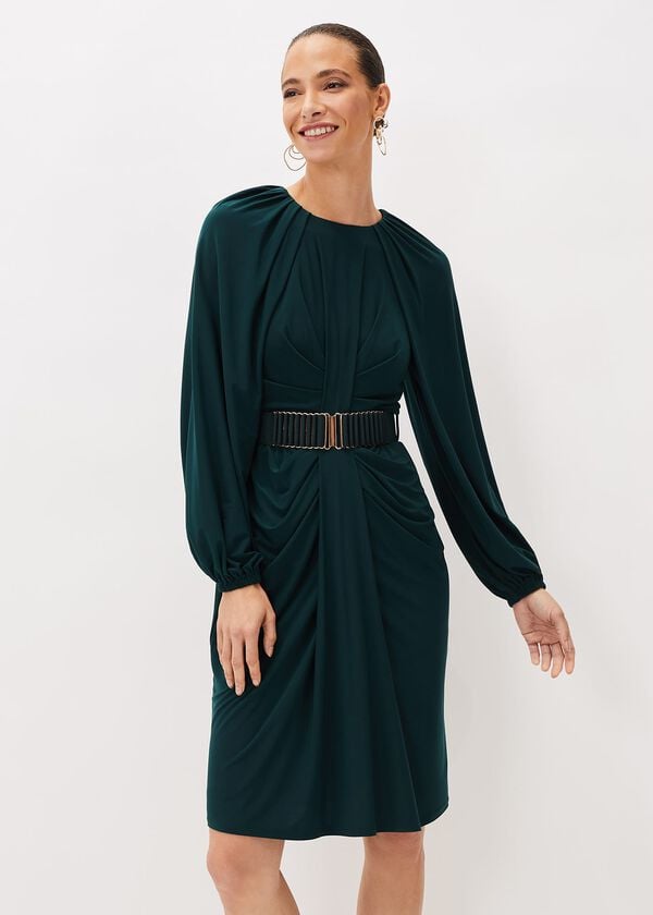 phase eight Mya Ruched Belted Jersey Dress