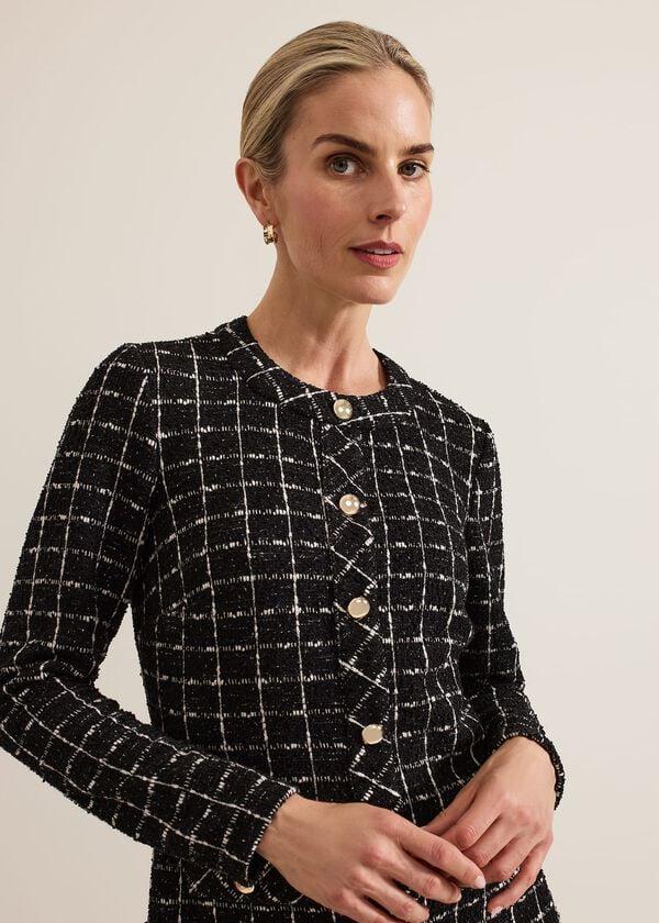 Phase Eight Mylee Black Tweed Tunic Dress