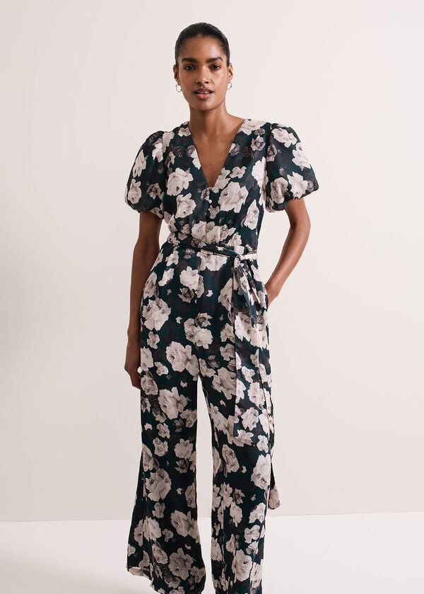 Phase Eight Myron Floral Wide Leg Jumpsuit