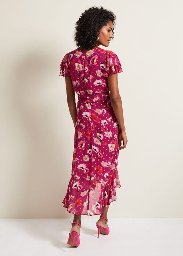 Phase Eight Nadine Ruffle Print Dress
