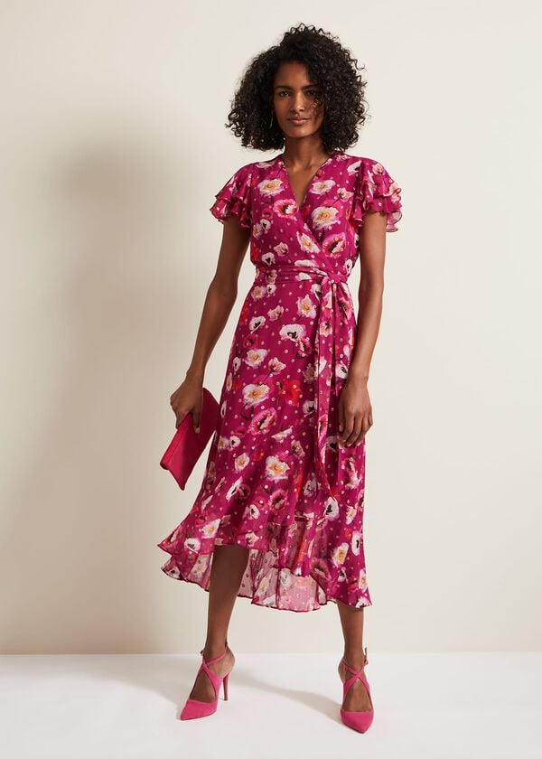 phase eight Nadine Ruffle Print Dress