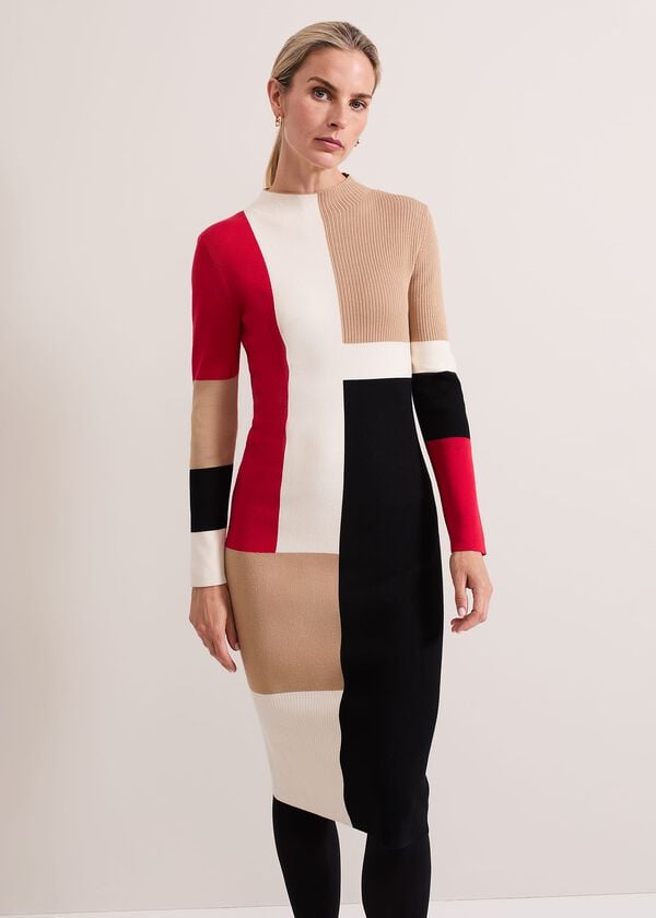 Phase Eight Nancy Colourblock Column Midi Dress