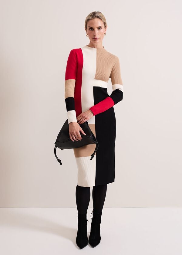 Phase Eight Nancy Colourblock Column Midi Dress