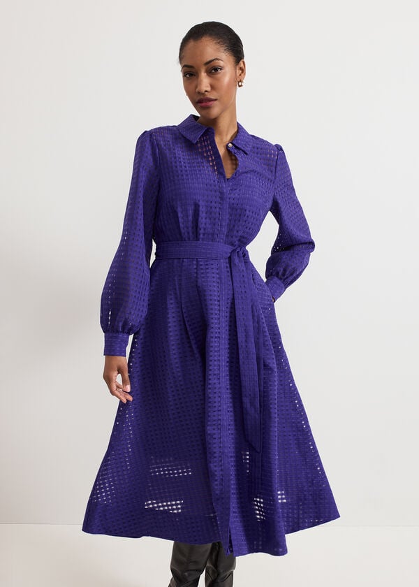 Phase Eight Natalie Purple Shirt Dress