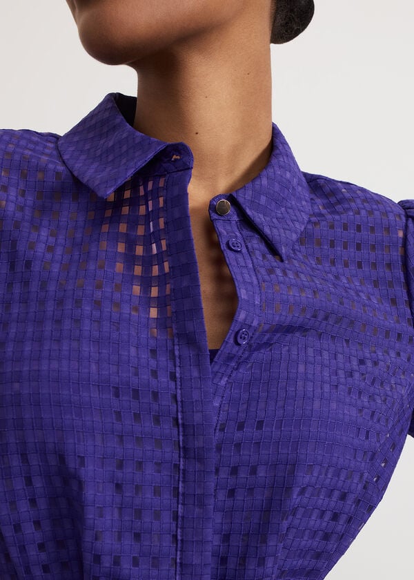 Phase Eight Natalie Purple Shirt Dress