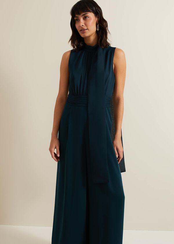 Phase Eight Neesa Green Wide Leg Jumpsuit