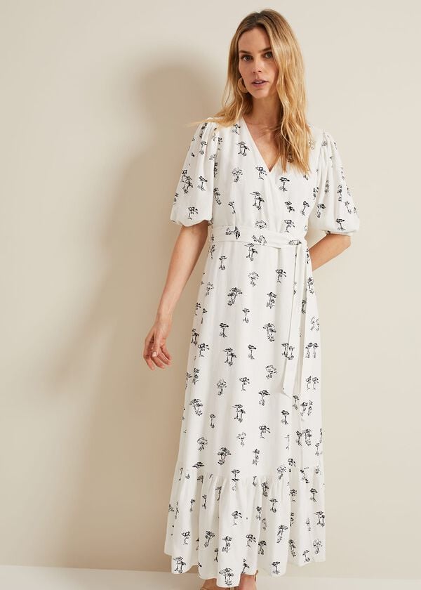 Phase Eight Nelly Linen Wrap Midi Dress
