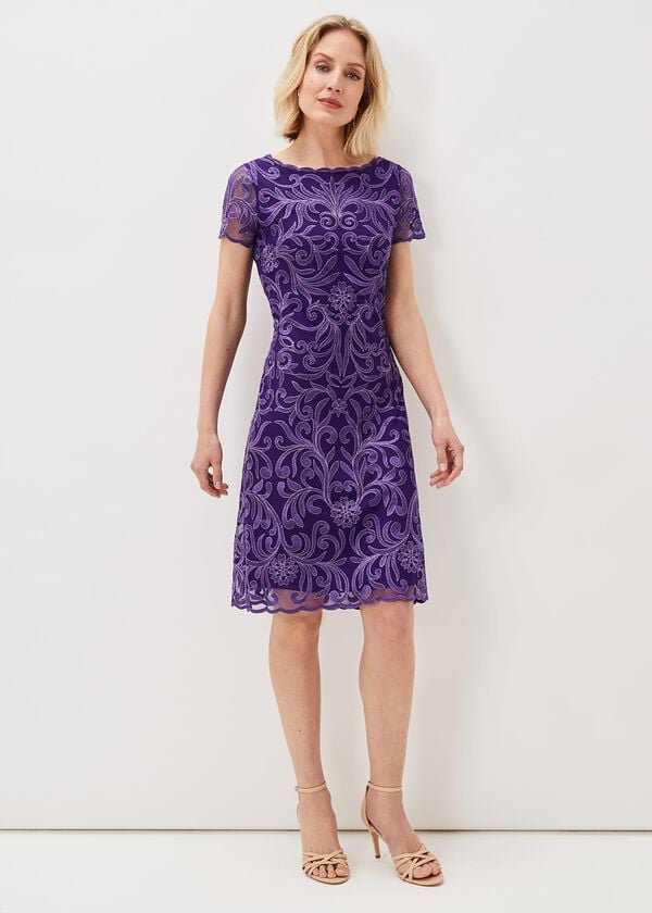 Phase Eight Nessa Embroidered Midi Dress