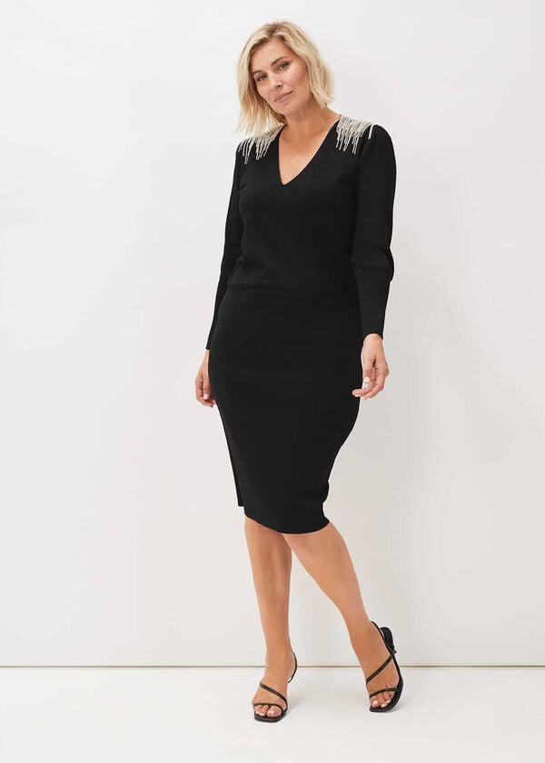 Phase Eight Nieves Embellished Shoulder Dress