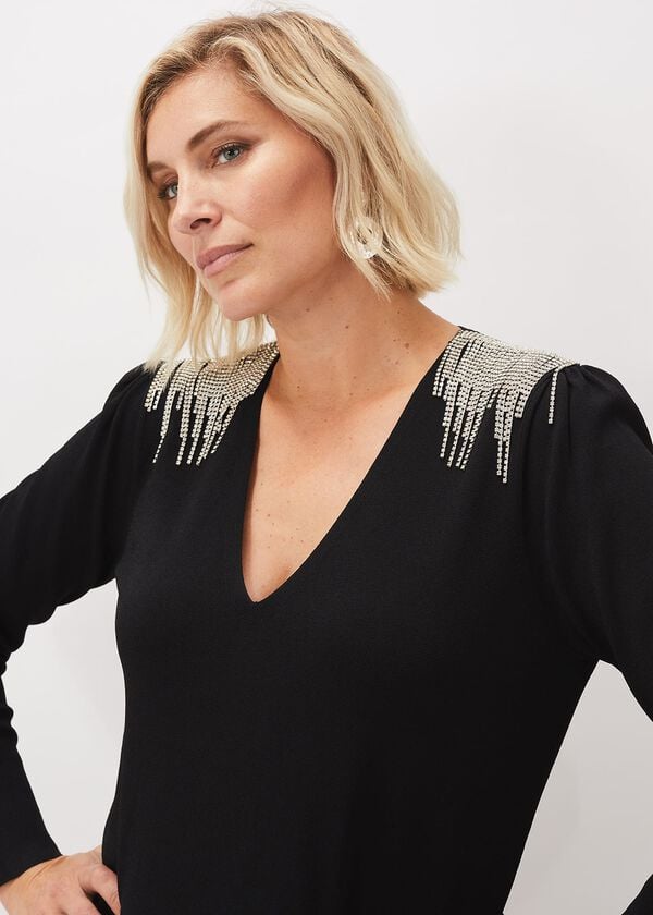 Phase Eight Nieves Embellished Shoulder Dress