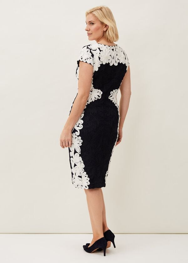 Phase Eight Nori Tapework Lace Fitted Dress