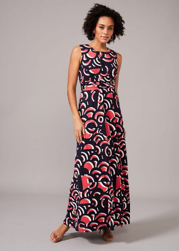 phase eight Noriko Swirl Print Maxi Dress