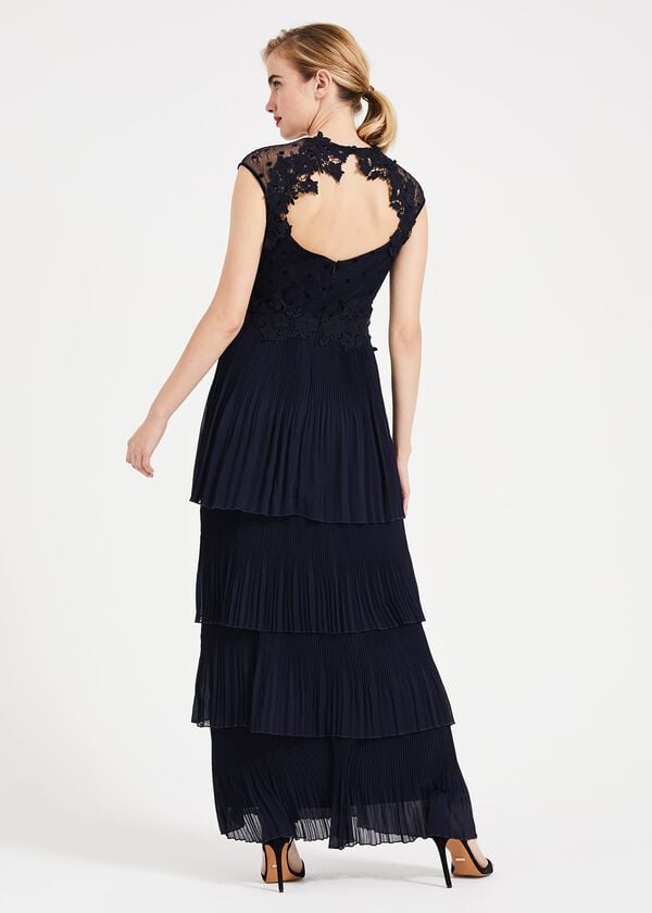 Phase Eight Oiriana Pleated Lace Maxi Dress