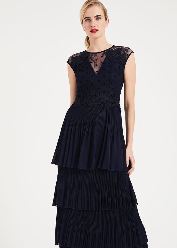 phase eight Oiriana Pleated Lace Maxi Dress