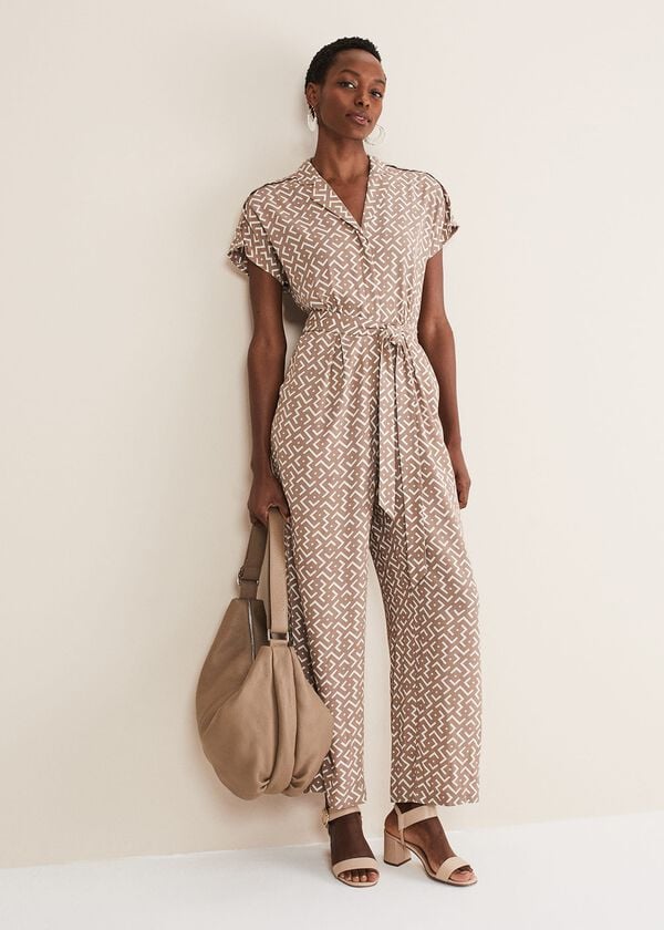 phase eight Paige Abstract Wide Leg Jumpsuit