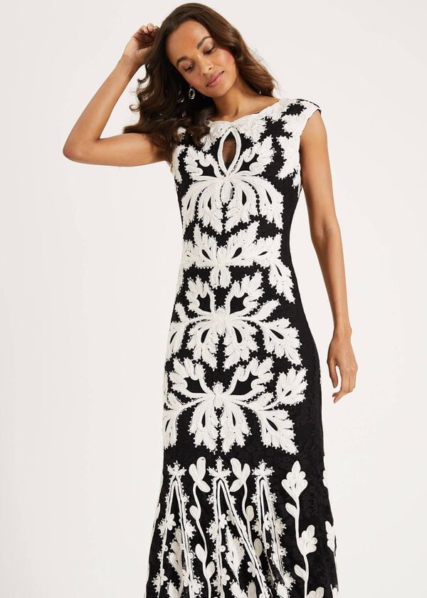 Phase Eight Paige Tapework Lace Maxi Dress