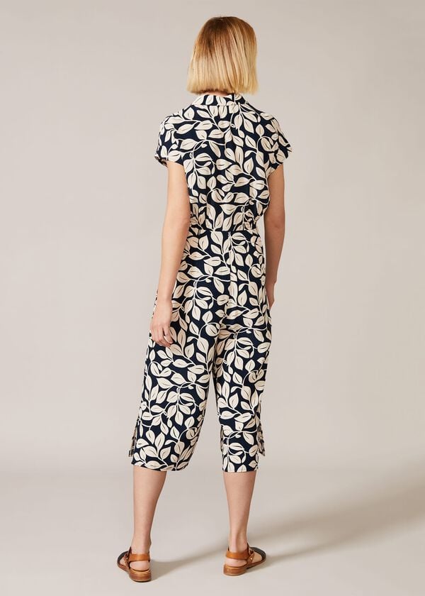 Phase Eight Palm Print Culotte Jumpsuit