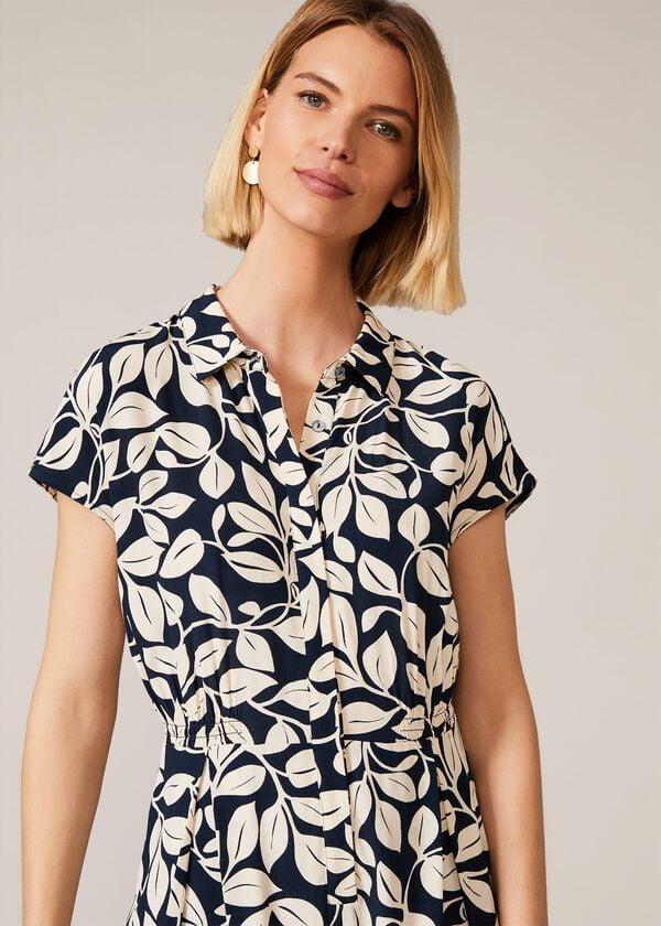 Phase Eight Palm Print Culotte Jumpsuit