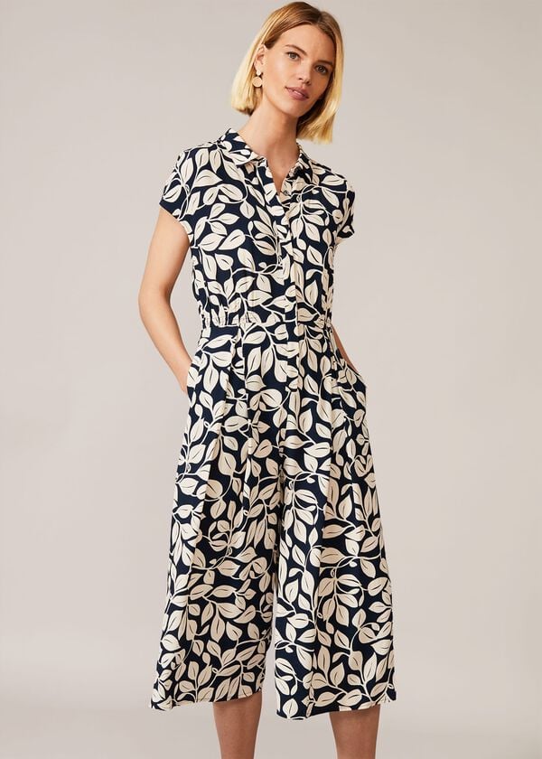 phase eight Palm Print Culotte Jumpsuit