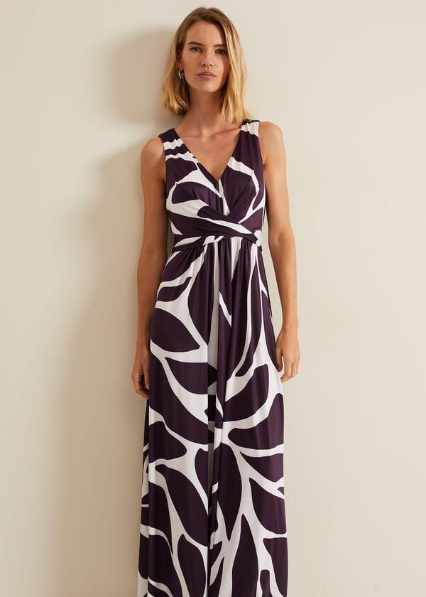 Phase Eight Palmer Leaf Print Maxi Dress
