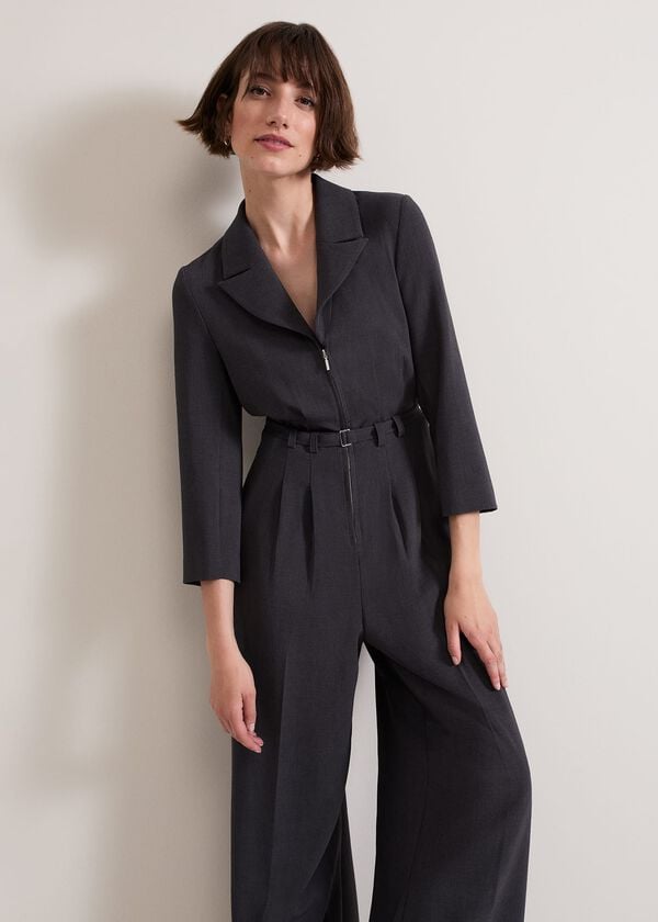 Phase Eight Pamela Grey Tailored Jumpsuit