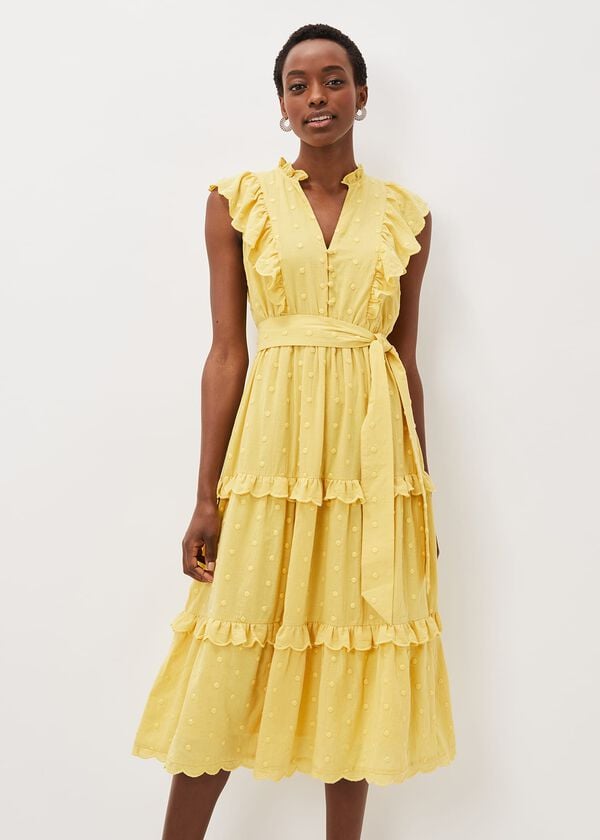 Phase Eight Parissa Cotton Frill Dress