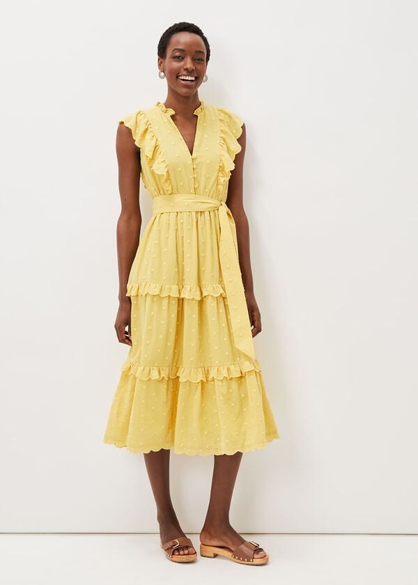 Phase Eight Parissa Cotton Frill Dress